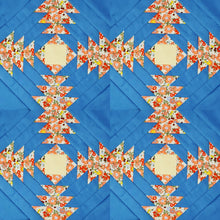 Load image into Gallery viewer, Pineapple Foundation by the Yard Quilt Kit Blue & Coral