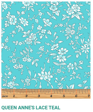 Garden Party by Eleanor Queen Anne’s Lace Teal