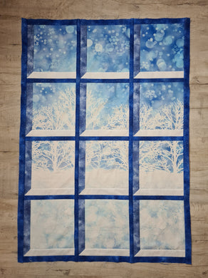 Snowy Attic Window Panel and Sashing