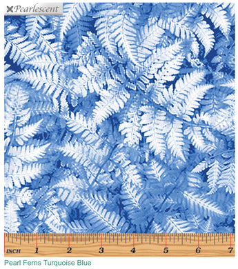 Bernatex Pearl Ferns Turquoise