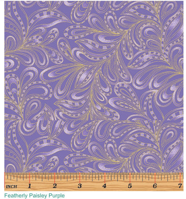 Cat-i-tude Featherly Paisley Purple