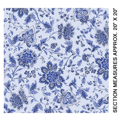 Kansas Studio Maison des Fleurs Jacobean Floral Powder Blue