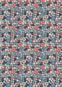 Lewis and Irene Michaelmas Multi Floral on Dark Blue