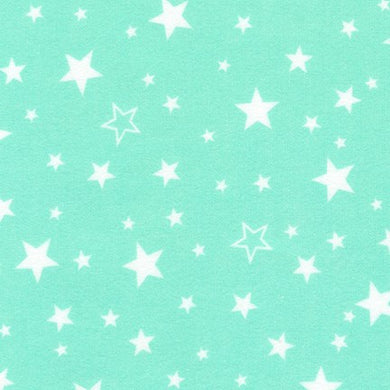 Robert Kaufman Cozy Cotton Flannel Seafoam Stars