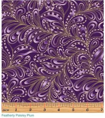 Cat-i-tude Featherly Paisley Plum