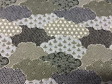 Moon Rabbit Clouds Blue Grey