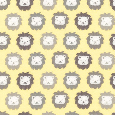 Robert Kaufman Cozy Cotton Flannel Lions on Yellow